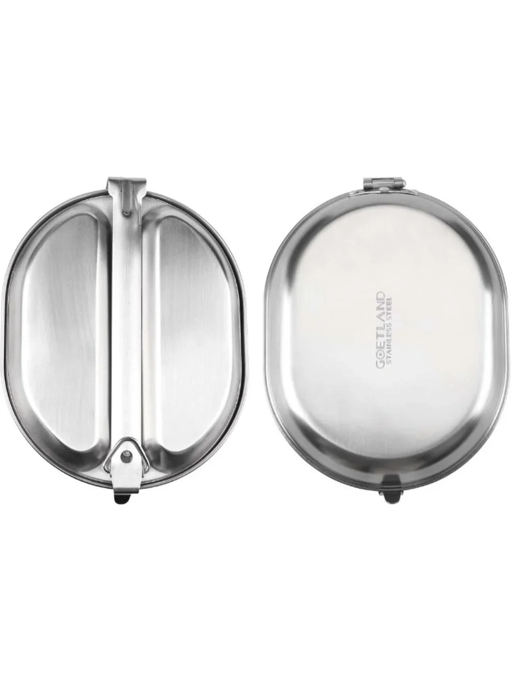 Stainless Steel Military Mess Kit Plate Set for Camping, Hiking, BBQ & Picnic